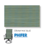 Straw Mat Blue Replacement Sling Fabric for patio sling chairs