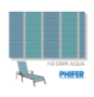 Fiji Stripe Aqua Chaise Lounge Replacement Slings