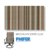 Brooklyn Stripe Clay Replacement Sling Fabric