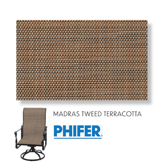 Cascadia Outdoor Cushions. Madras Tweed Terracotta Patio Chair ...