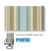 Raleigh Stripe Willow Replacement Sling Fabric for patio sling chairs