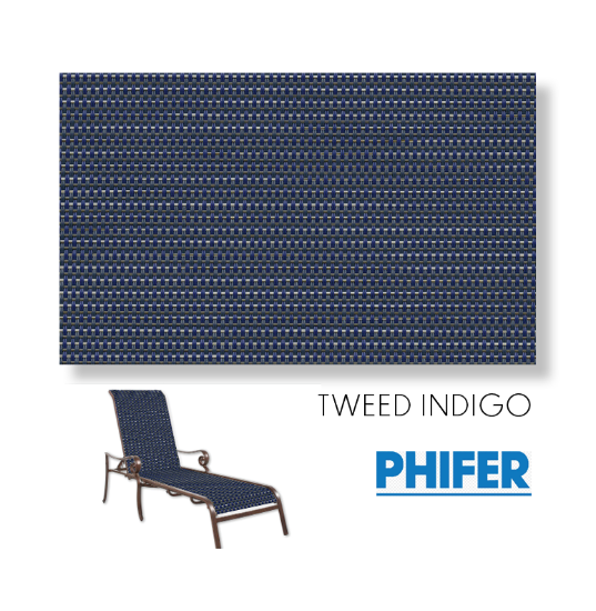 Tweed Indigo Chaise Lounge Replacement Slings | Cascadia Outdoor Cushions