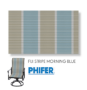 Fiji Stripe Morning Blue Patio Chair Replacement Slings