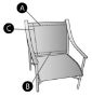 How To measure for a new replacement slings for 2 piece patio sling chair