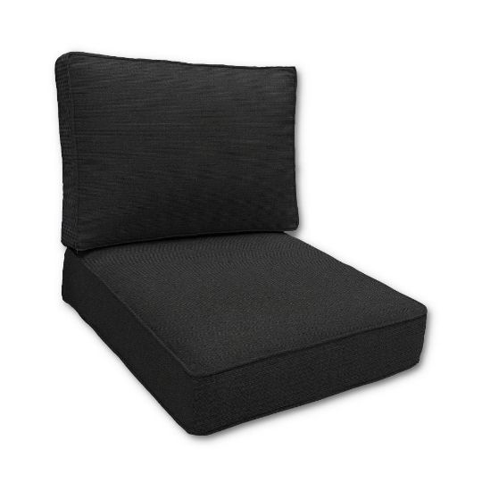 Sunbrella Canvas Black Outdoor Patio Furniture Replacement Cushions Made By Cascadia Outdoor Cushions