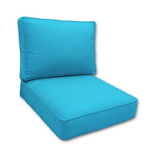 Sunbrella Canvas Cyan Outdoor Patio Furniture Replacement Cushions Made By Cascadia Outdoor Cushions