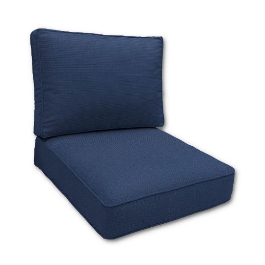 Sunbrella Canvas Navy Outdoor Patio Furniture Replacement Cushions Made By Cascadia Outdoor Cushions