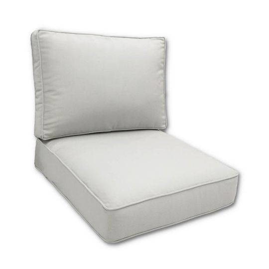 Sunbrella Canvas White Outdoor Patio Furniture Replacement Cushions Made By Cascadia Outdoor Cushions