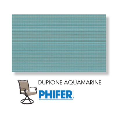 Dupione Aquamarine Two Piece Patio Chair Sling Replacement Fabric