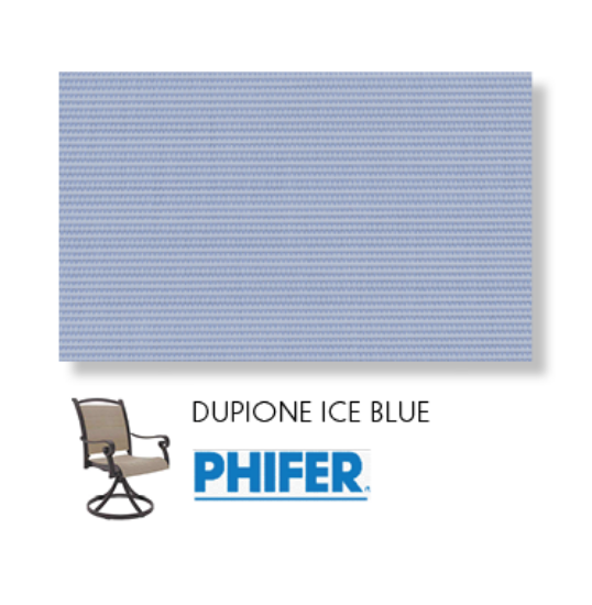 Dupione Ice Blue Two Piece Patio Chair Sling Replacement Fabric