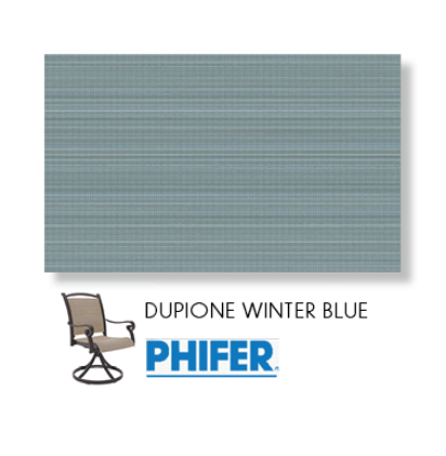 Dupione Winterblue  Two Piece Patio Chair Sling Replacement Fabric