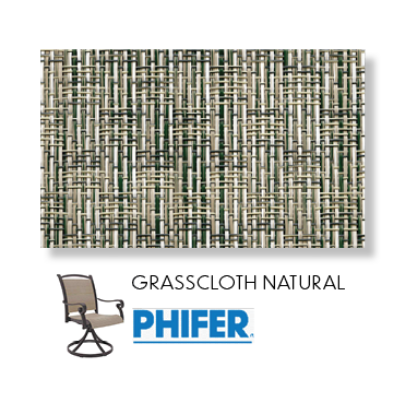 Grasscloth Natural Two Piece Patio Chair Sling Replacement Fabric