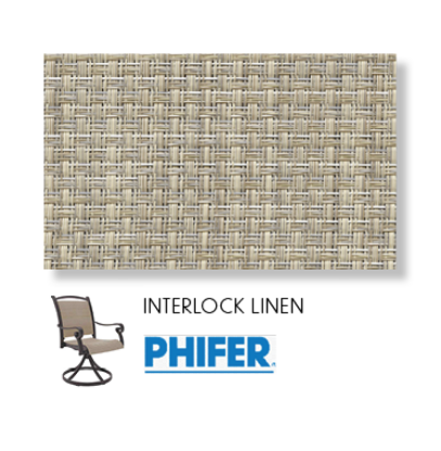 Interlock Linen 2 piece patio chair replacement sling fabric