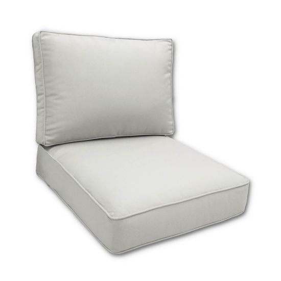 Sunbrella Canvas White Outdoor Patio Furniture Replacement Cushions Made By Cascadia Outdoor Cushions