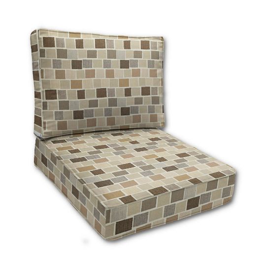 Blox Slate Sunbrella Outdoor Patio Furniture Replacement Cushions