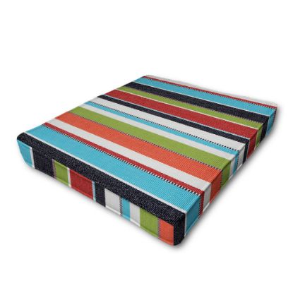 Patio Dining Chair Seat Cushion Boxed Style - - Custom outdoor patio furniture cushions from Cascadia Outdoor Cushions in Sunbrella Fabrics