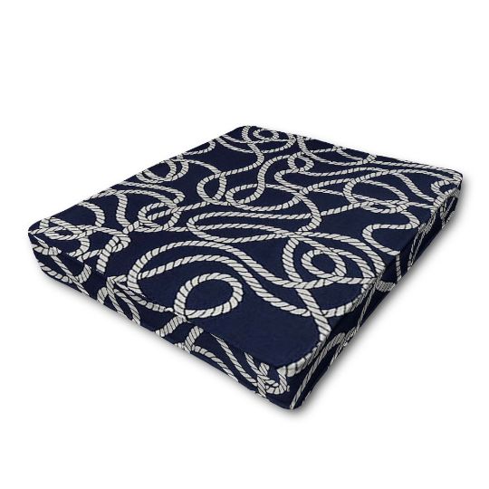 Patio Dining Chair Seat Cushion Boxed Style - - Custom outdoor patio furniture cushions from Cascadia Outdoor Cushions in Sunbrella Fabric