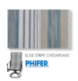 Elise Stripe Chesapeake Blueprint Custom Made Patio Chair Replacement Slings