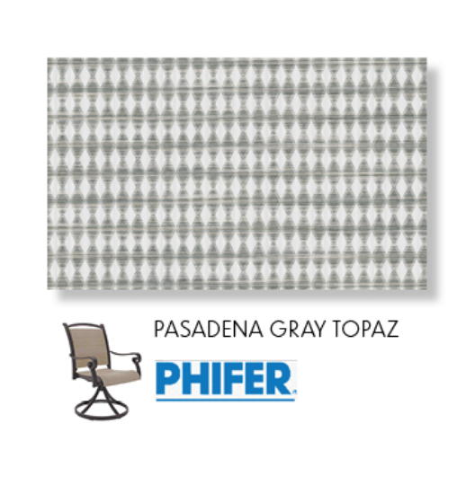 Pasadena Grey Topaz Piece Patio Chair Sling Replacement Fabric