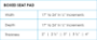 Dimensions for Outdoor Seat Pads