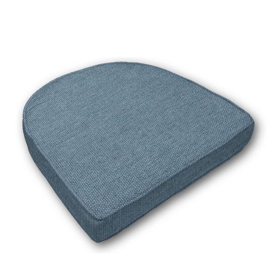 Cushion for wicker patio chairs, contoured or rounded at the back, Designed specifically for outdoor wicker patio chairs.