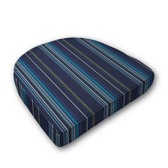 Cushion for wicker patio chairs, contoured or rounded at the back, Designed specifically for outdoor wicker patio chairs.