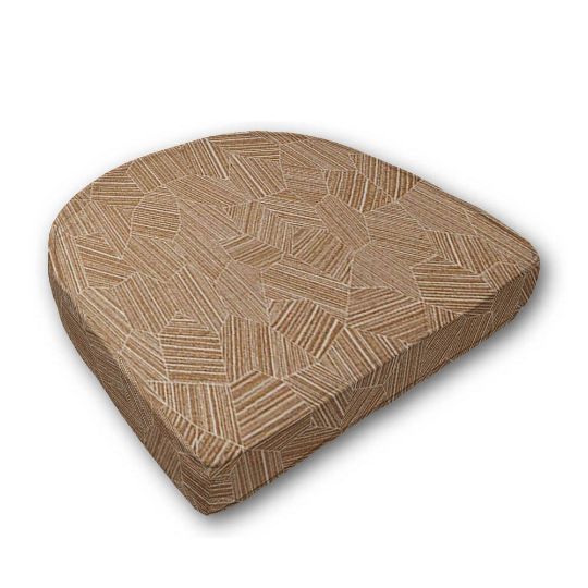 Wicker Patio Chair Cushions with a rounded back Boxed Double Piped Patio Dining Chair Seat Pad or Seat Cushion from Cascadia Outdoor Cushions