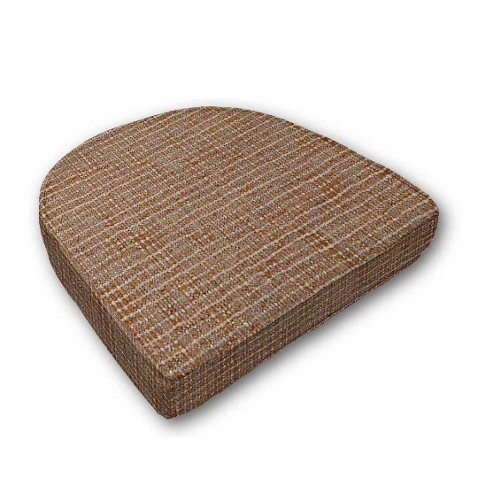 Wicker Patio Chair Cushions with a rounded back Boxed Double Piped Patio Dining Chair Seat Pad or Seat Cushion from Cascadia Outdoor Cushions