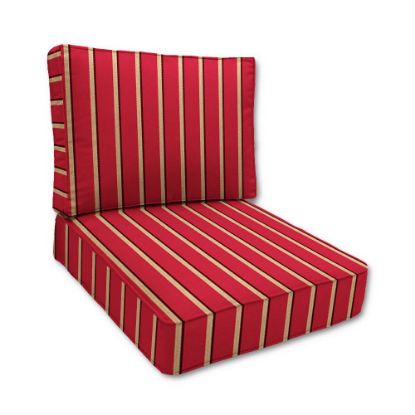 Harwood Crimson Custom Outdoor Patio Furniture Replacement Cushions made by Cascadia Outdoor Cushions