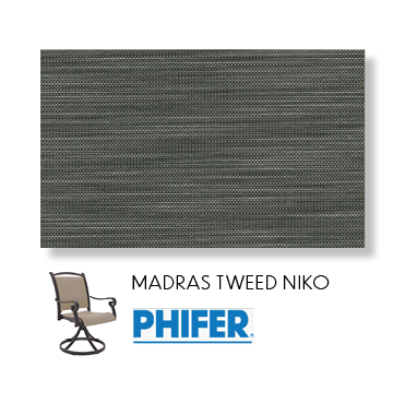 Madras Tweed Niko Two Piece Patio Chair Replacement Sling Fabric