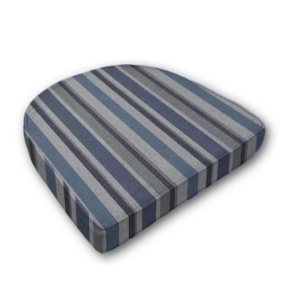 Cushion for wicker patio chairs, contoured or rounded at the back, Designed specifically for outdoor wicker patio chairs.