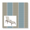 Fiji Stripe Morning Blue Chaise Lounge Replacement Slings