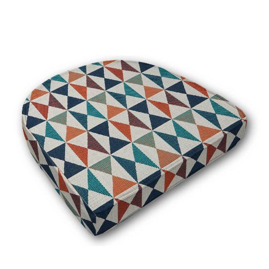 Wicker Patio Chair Cushions with a rounded back Boxed Double Piped Patio Dining Chair Seat Pad or Seat Cushion from Cascadia Outdoor Cushions