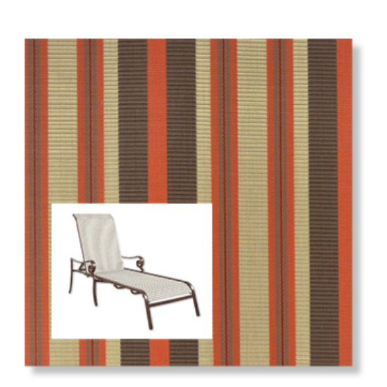 Santiago Stripe Chaise Lounge Replacement Slings