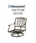 Hanamint Patio Furniture Replacement Cushions for Estate Collections