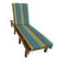 Sunbrella Astoria Lagoon Chaise Lounge Cushion with Fabric ties