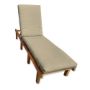 Sunbrella Canvas Antique Beige Chaise Lounge Cushion