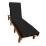 Sunbrella Canvas Black Chaise Lounge Cushion