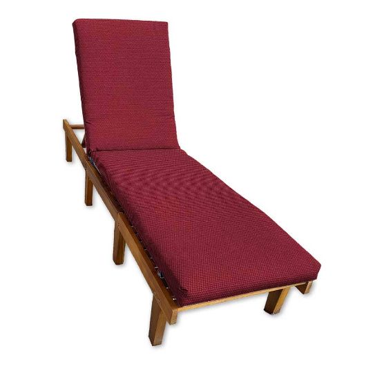 Sunbrella Canvas Burgundy Chaise Lounge Cushion 