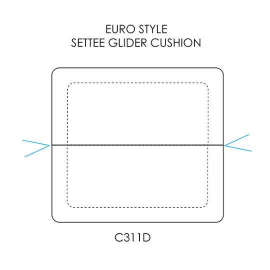 Picture of Euro Style Settee Glider Cushion