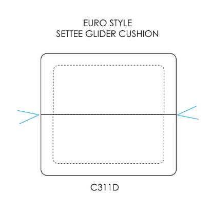 Picture of Euro Style Settee Glider Cushion