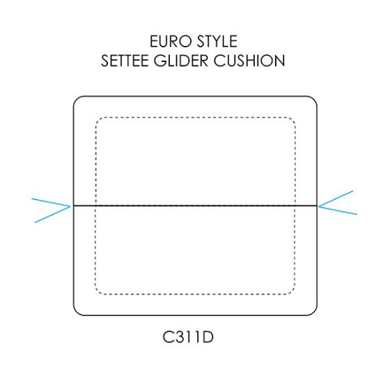 Picture of Euro Style Settee Glider Cushion