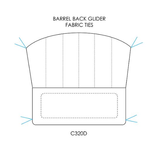 Picture of Barrel Back Glider Fabric Ties