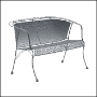 Picture of Wrought Iron Barrel Back Glider Cushion