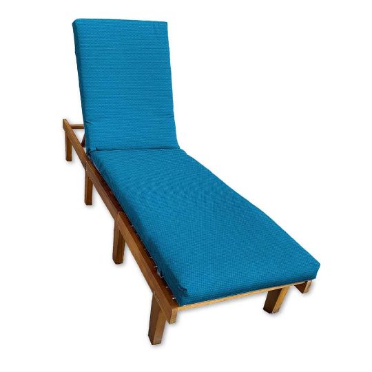 Sunbrella Canvas Pacific Blue Chaise Lounge Cushions