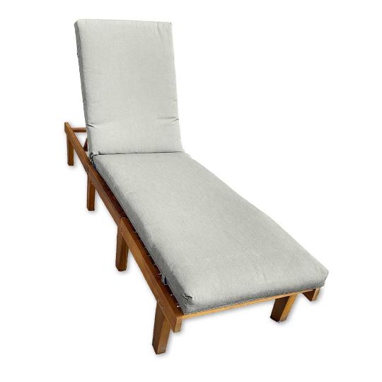 Sunbrella Canvas White Chaise Lounge Cushion