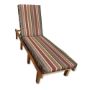 Sunbrella Brannon Redwood Chaise Lounge Cushion with Fabric ties