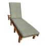 Sunbrella Cast Oasis Chaise Lounge Cushion with Fabric ties