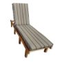 Sunbrella Cove Pebble Chaise Lounge Cushion with Fabric ties