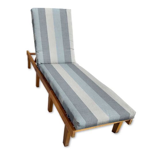 Sunbrella Direction Dew Chaise Lounge Cushion with Fabric ties